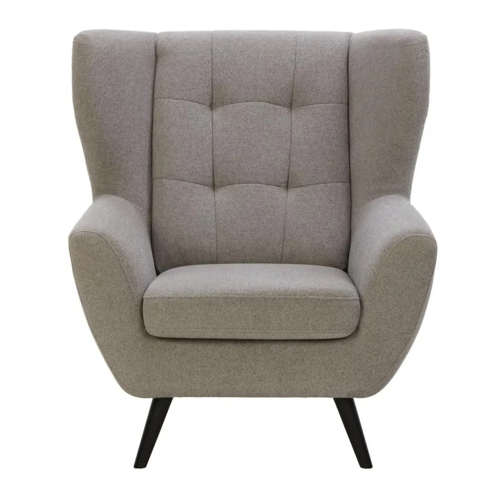 Sessel In Grau/dunkelgrau Flachgewebe Grau, Dunkelgrau 