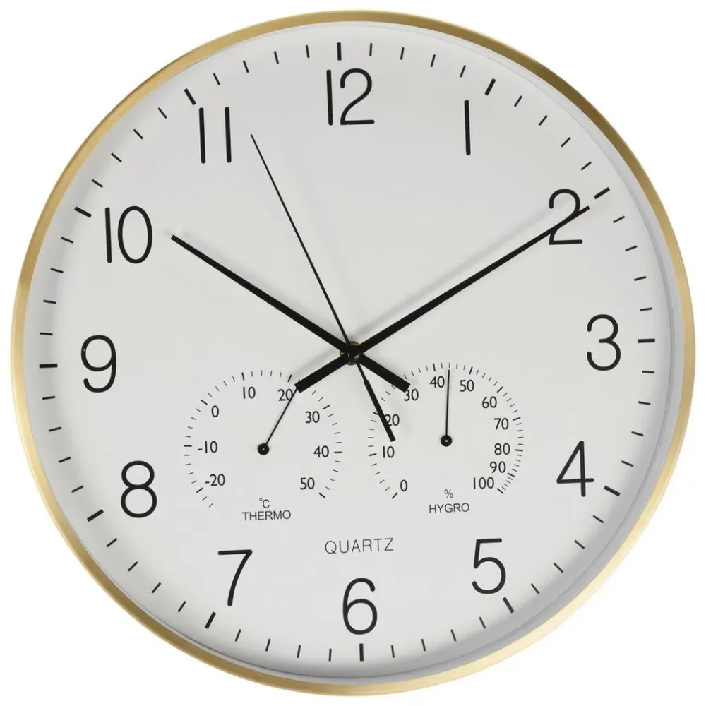 Wanduhr Aluminium Goldfarben Ø Ca. 38cm Goldfarben 