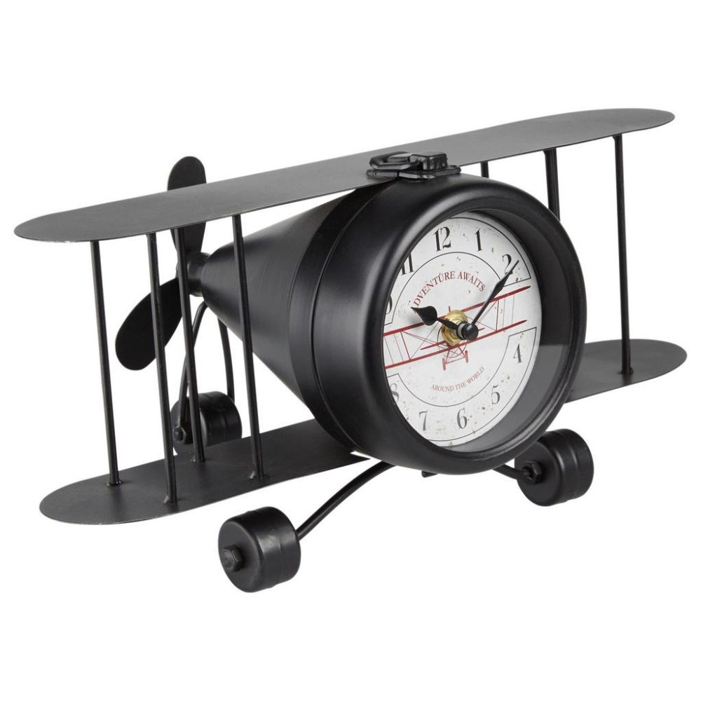 Tischuhr Plane In Schwarz Schwarz 