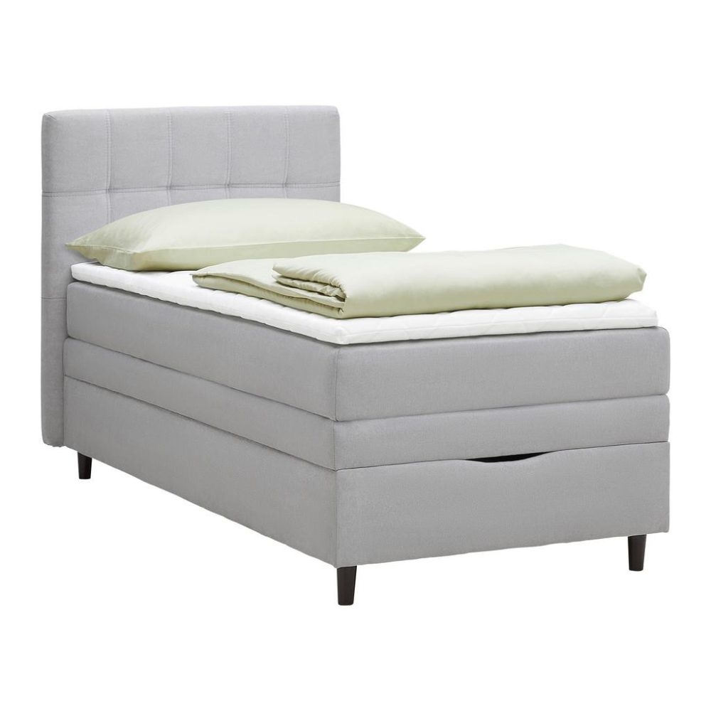 Boxspringbett Miami In Grau Ca. 100x200cm 100/200 cm Grau 