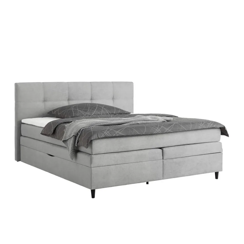 Boxspringbett Miami In Grau Ca. 160x200cm 160/200 cm Grau 