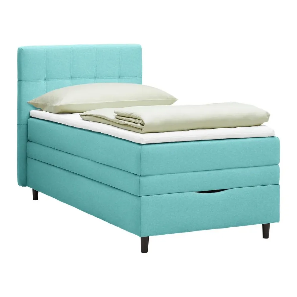 Boxspringbett Miami In Türkis Ca. 90x200cm 90/200 cm Türkis 