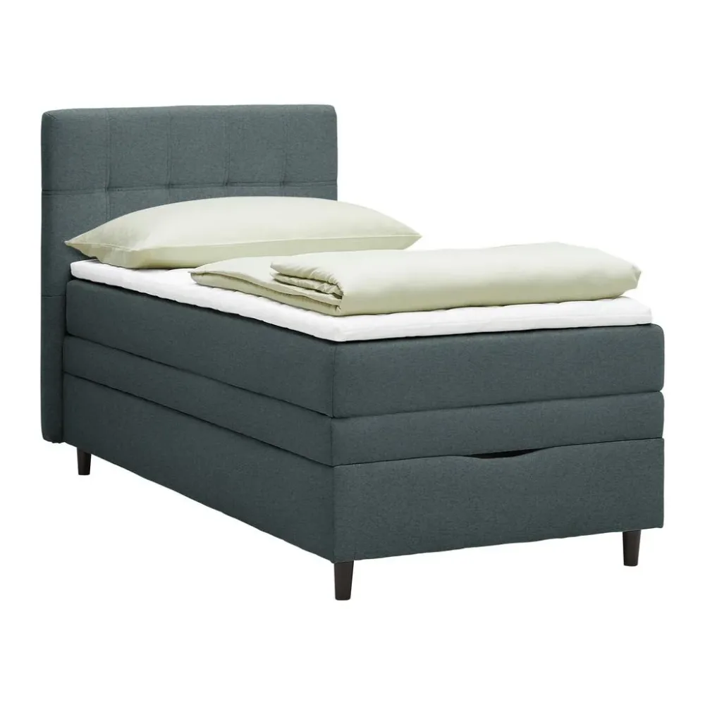 Boxspringbett Miami In Anthrazit Ca. 100x200cm 100/200 cm Anthrazit 