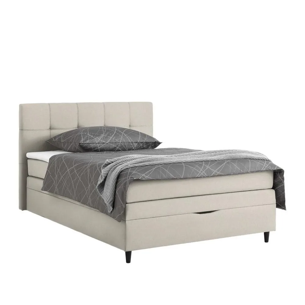 Boxspringbett Miami In Taupe Ca. 120x200cm 120/200 cm Taupe 