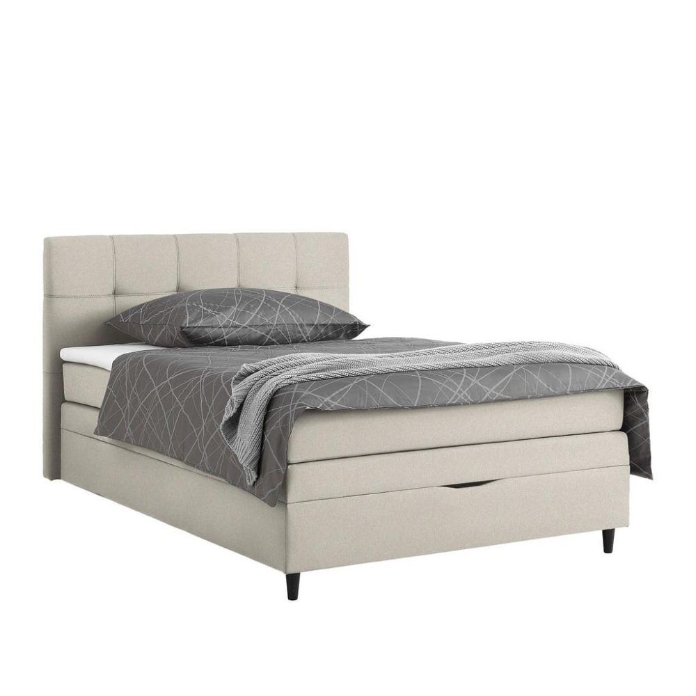 Boxspringbett Miami In Taupe Ca. 140x200cm 140/200 cm Taupe 