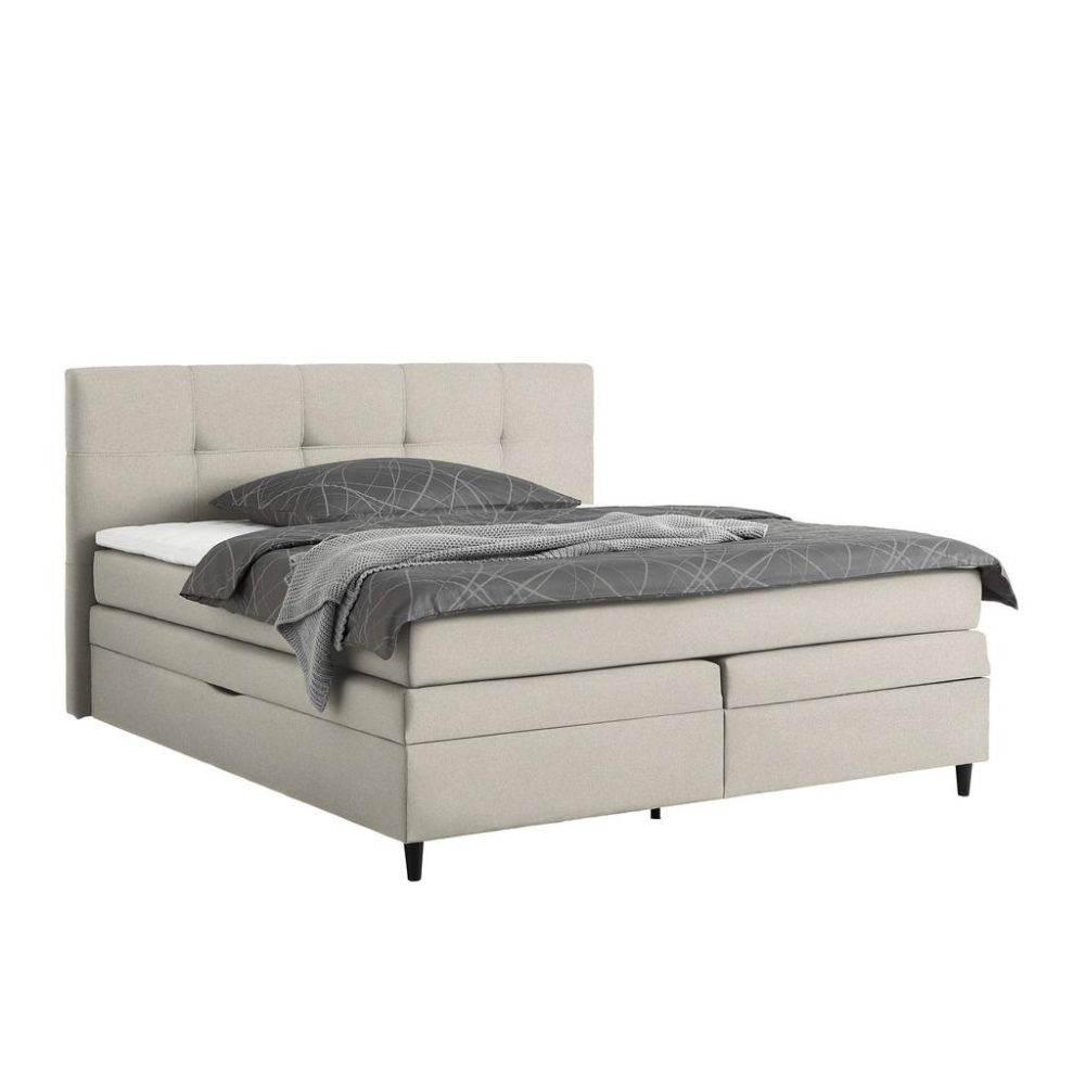 Boxspringbett Miami In Taupe Ca. 180x200cm 180/200 cm Taupe 