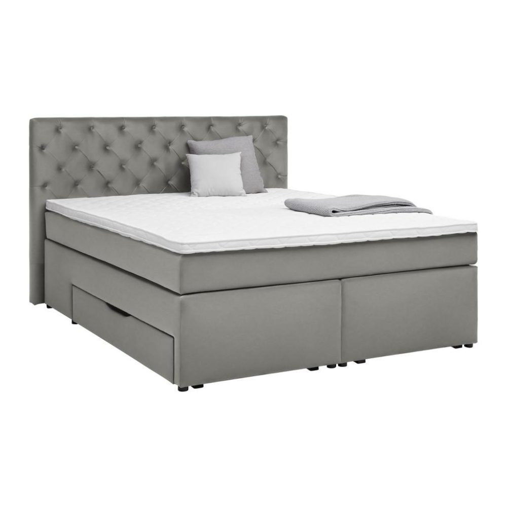 Boxspringbett Chester Grau Ca. 180x200cm 180/200 cm Grau 