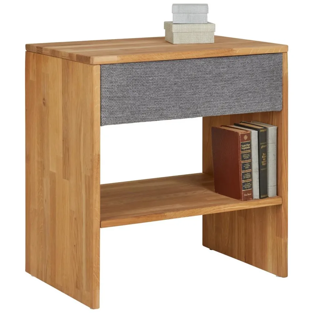 Nachttisch Aus Eiche 60/65,5/42 cm Eiche Grau 