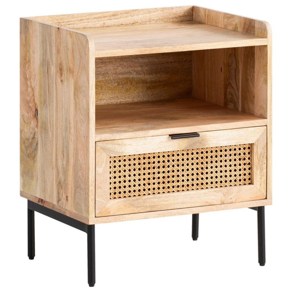 Nachttisch Wl6.806 50/60/40 cm massiv Mangoholz Naturfarben 