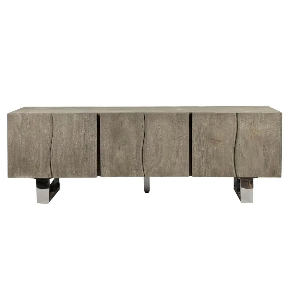 Lowboard Lowboard Smoked Grey massiv Akazie Grau 