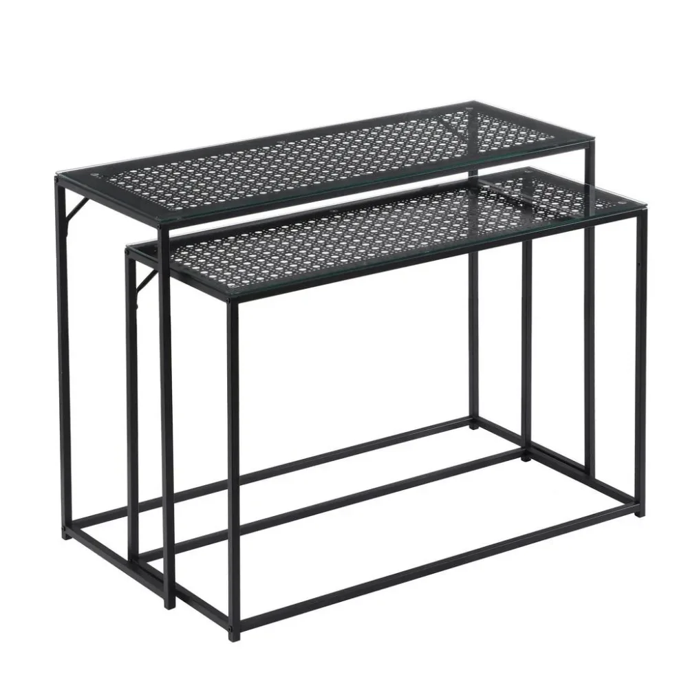 Beistelltischset Wl7.331 Glas 100/40/77 cm 