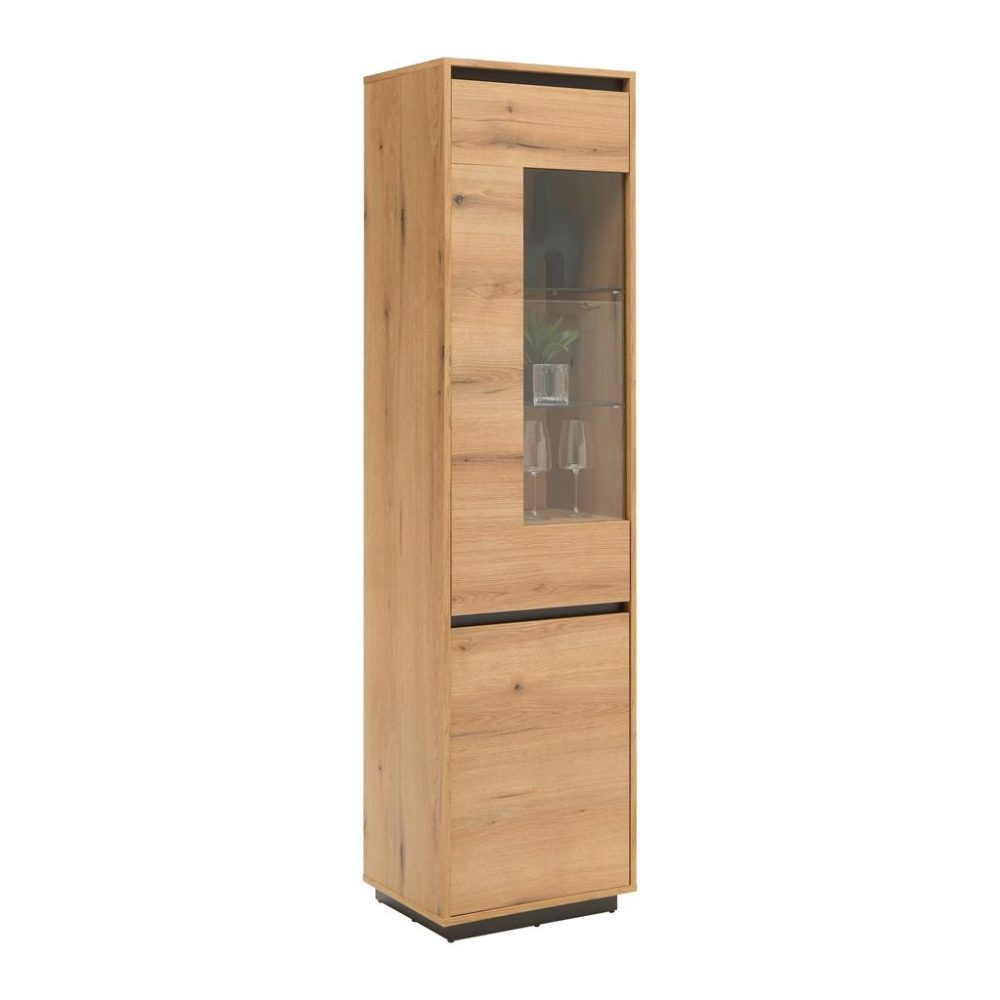 Vitrine Puro Eichefarben 50/190/38 cm , 