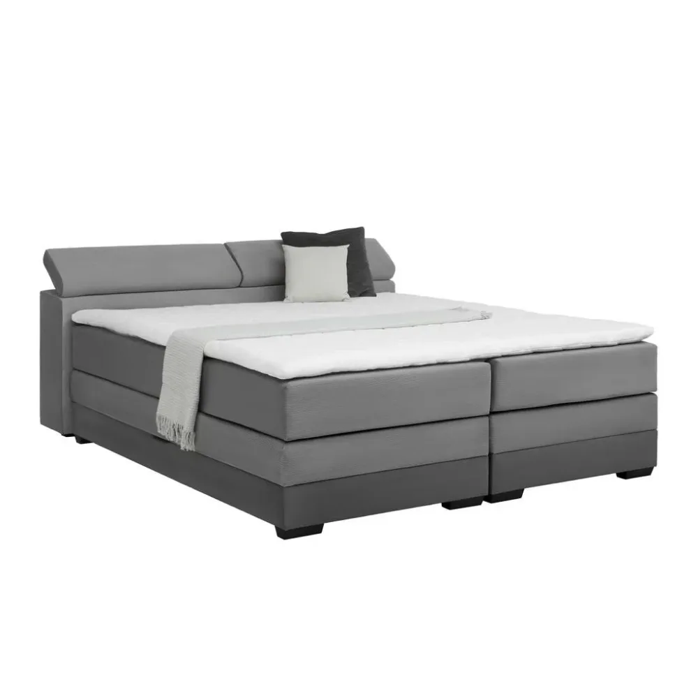 Boxspringbett Sevilla Grau Ca. 140x200cm 140/200 cm Grau 