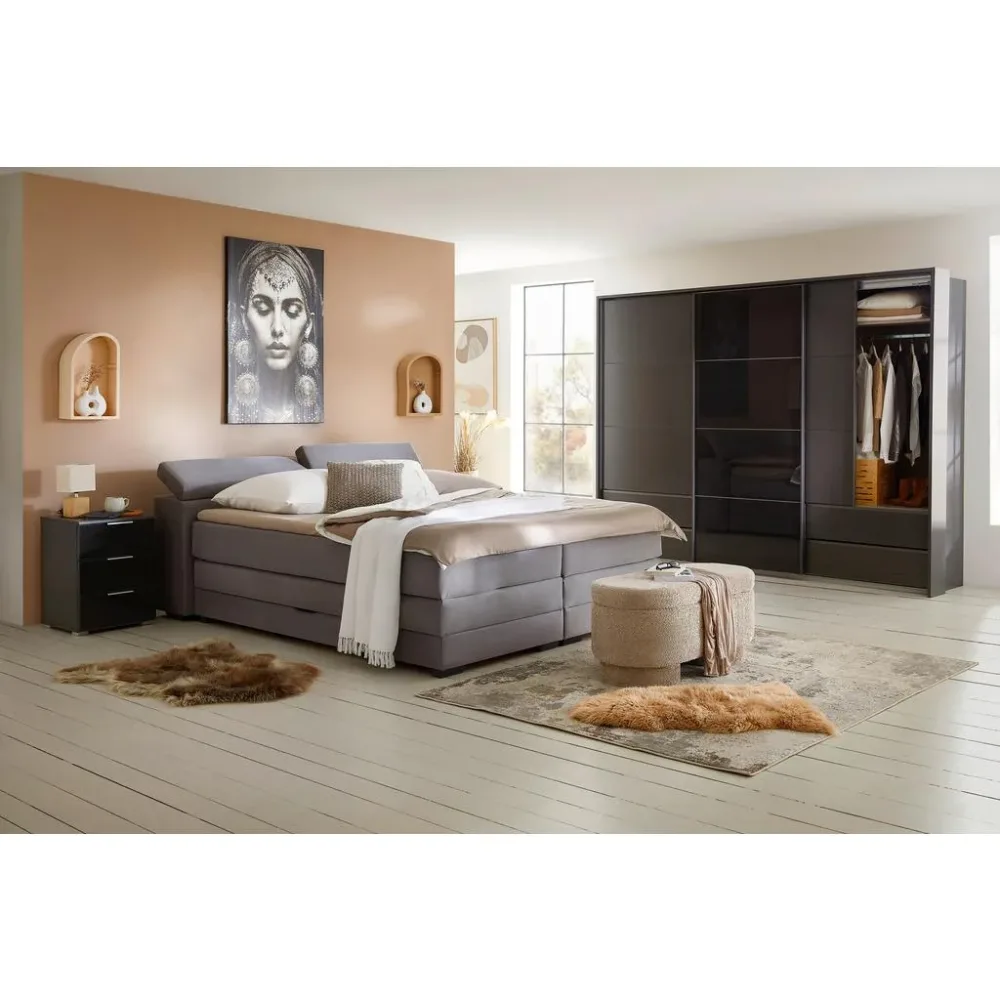 Boxspringbett Sevilla In Grau 180/200 cm Grau 