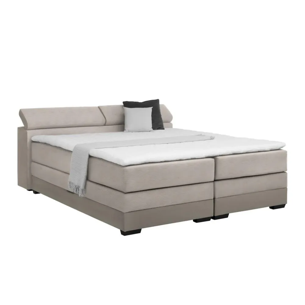 Boxspringbett Sevilla Graubraun Ca. 180x200cm 180/200 cm Graubraun 