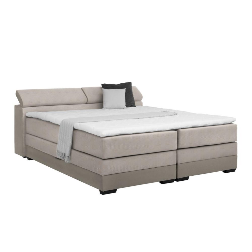 Boxspringbett Sevilla Graubraun Ca. 160x200cm 160/200 cm Graubraun 
