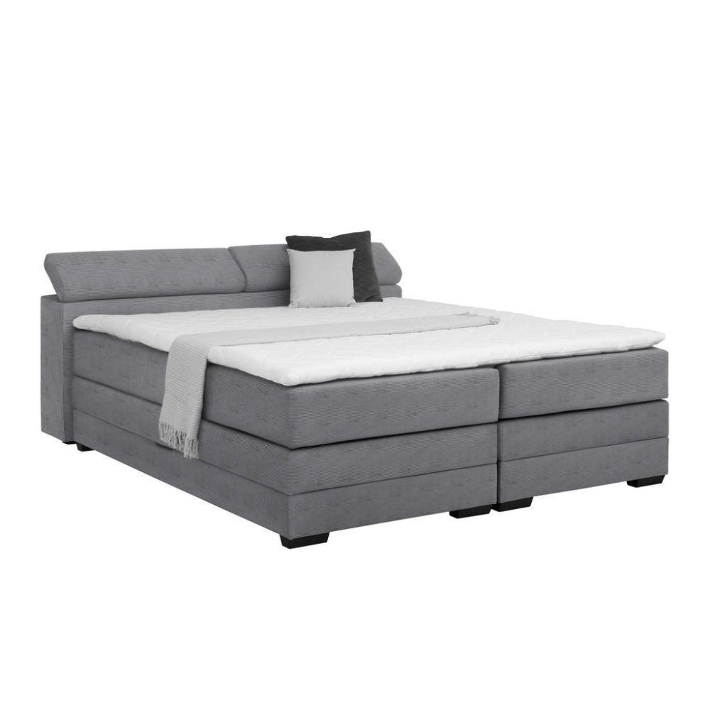 Boxspringbett Sevilla Grau Ca. 180x200cm 180/200 cm Grau 