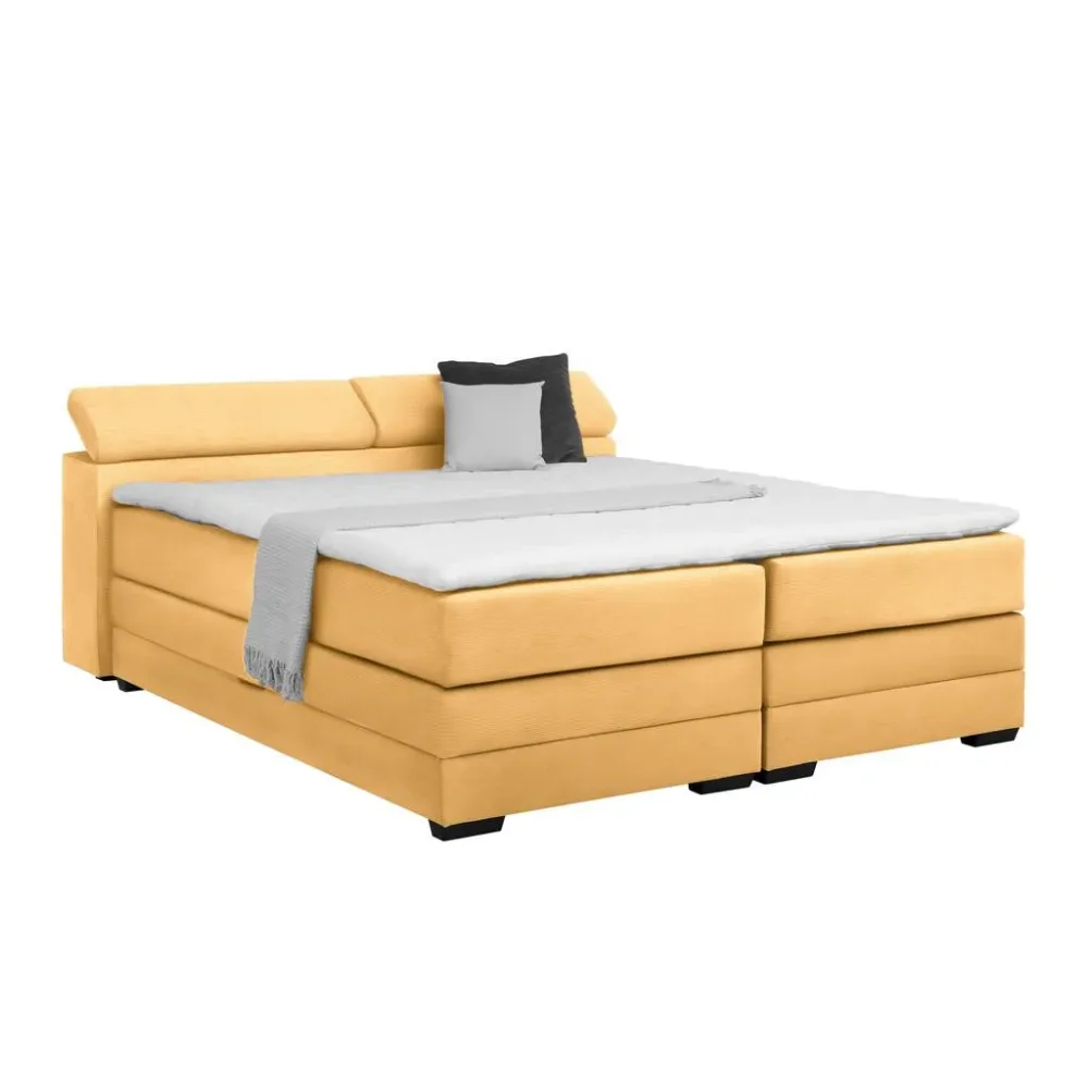 Boxspringbett Sevilla Senfgelb Ca. 180x200cm 180/200 cm Senfgelb 