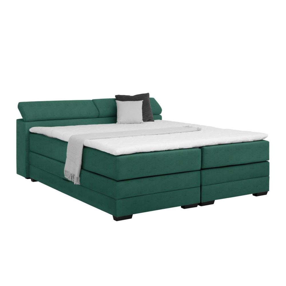 Boxspringbett Sevilla Dunkelgrün Ca. 180x200cm 180/200 cm Dunkelgrün 