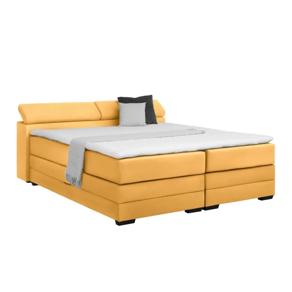 Boxspringbett Sevilla Senfgelb Ca. 180x200cm 180/200 cm Senfgelb 