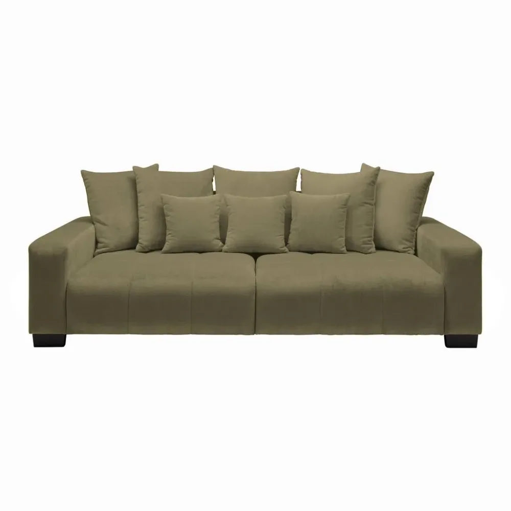 Bigsofa Matteo Olivgrün Holz Olivgrün 
