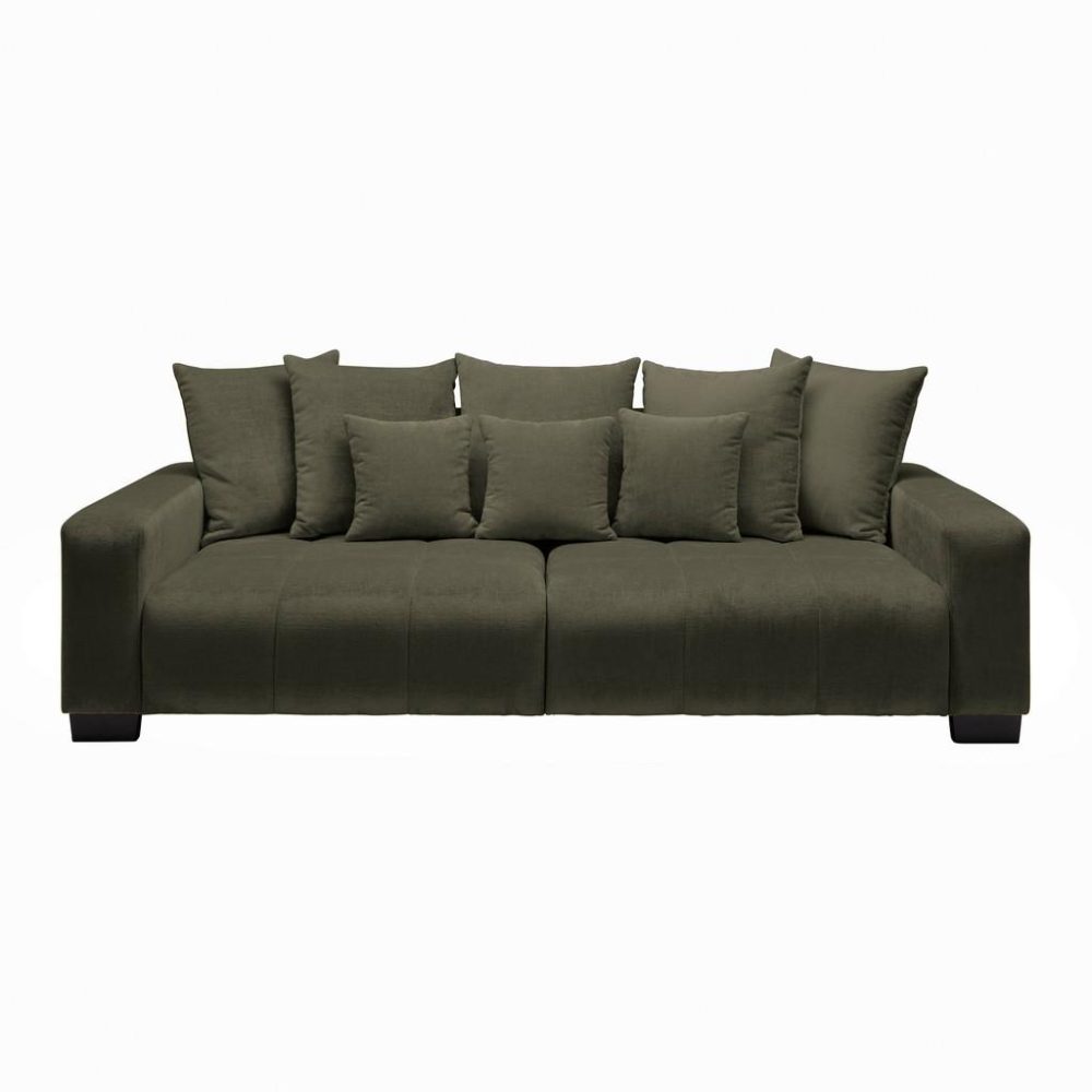 Bigsofa Matteo Dunkelgrün Holz Dunkelgrün 