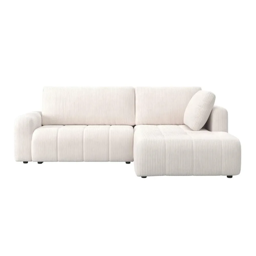 Wohnlandschaft Gia Mit Schlaffunktion Weiss Cord Cord Weiss 