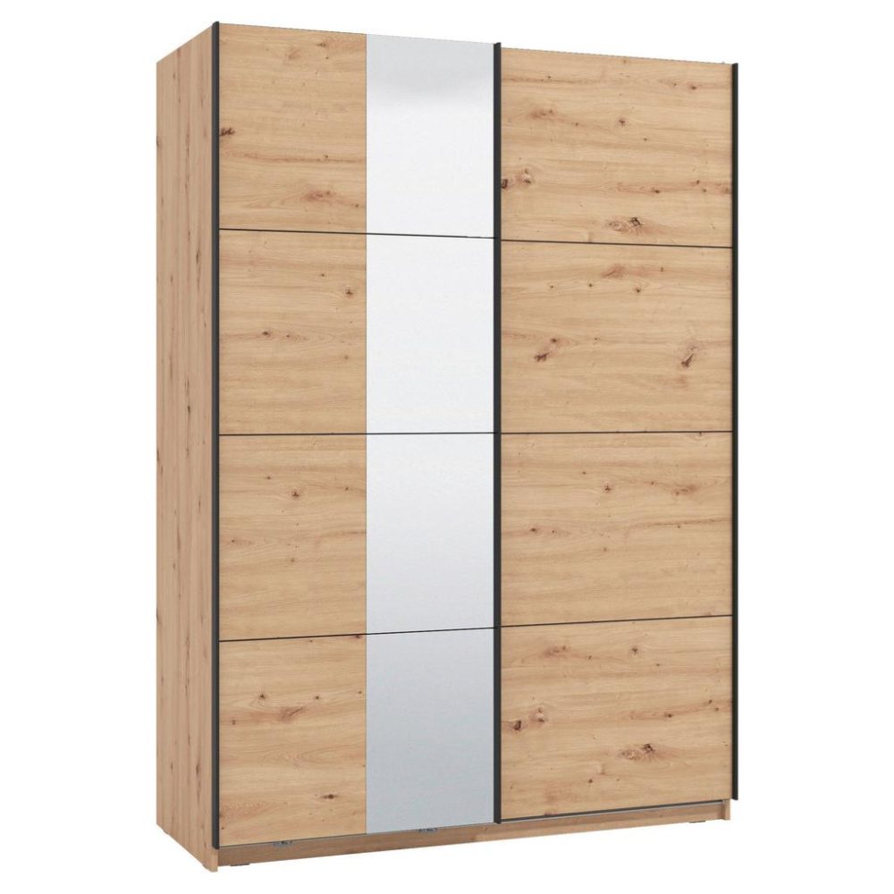 Schwebetürenschrank Gard 150 In Eiche Artisan 146/217/61 cm Eiche Artisan 