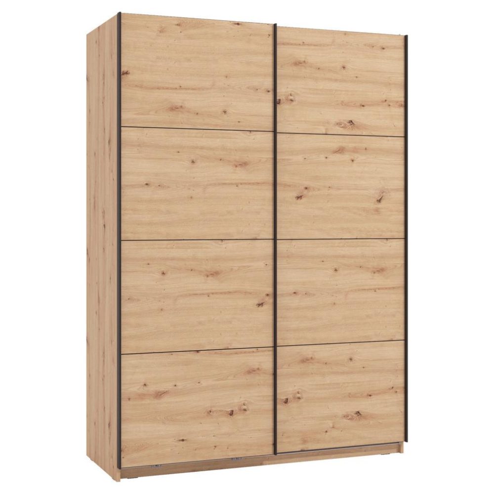 Schwebetürenschrank Gard 150 In Eiche Artisan 146/217/61 cm Eiche Artisan 