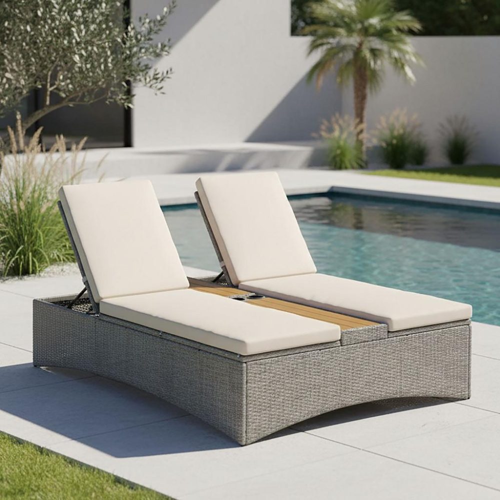 Gartenliege Monero Creme 