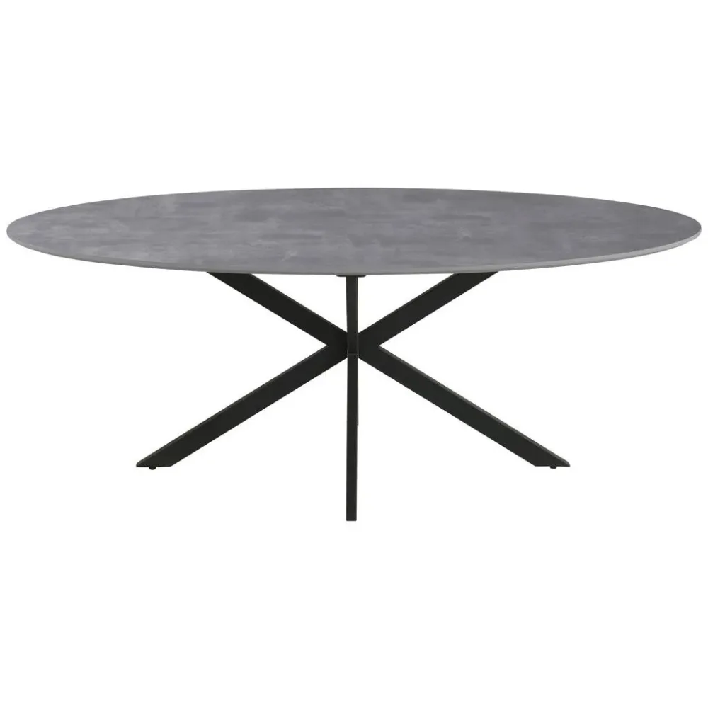 Esstisch Matteo Grau Metall, Holzwerkstoff 