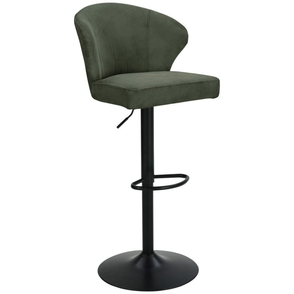 Barhocker Jana Grün Holz, Metall, Textil Grün 