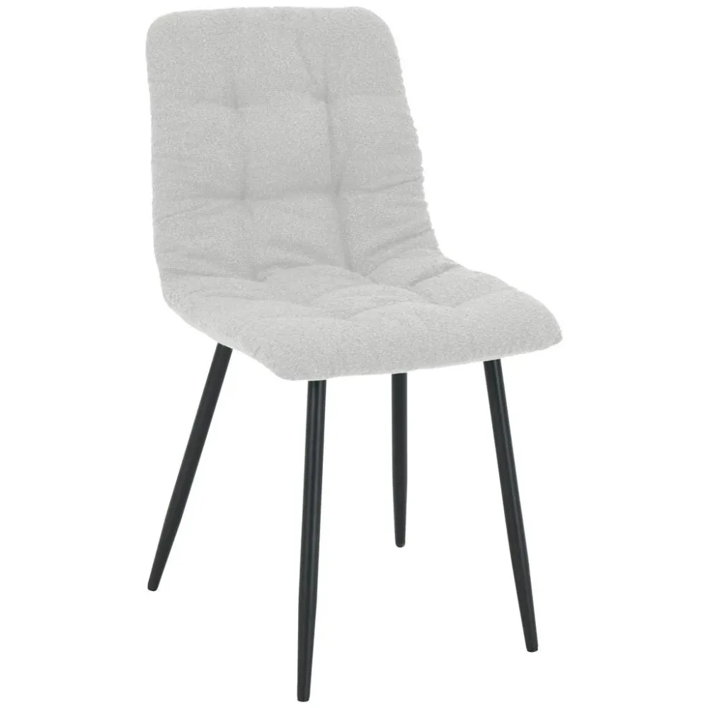 Stuhl Nino Hellgrau  Bouclé 