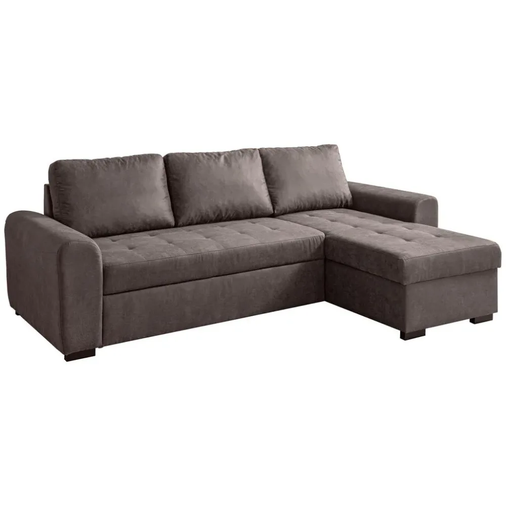 Wohnlandschaft In Silberfarben Mikrofaser Taupe 