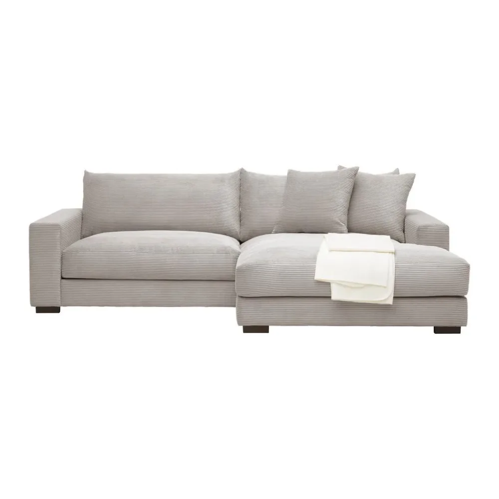 Wohnlandschaft Pedro-3s.rec In Taupe Cord Taupe 