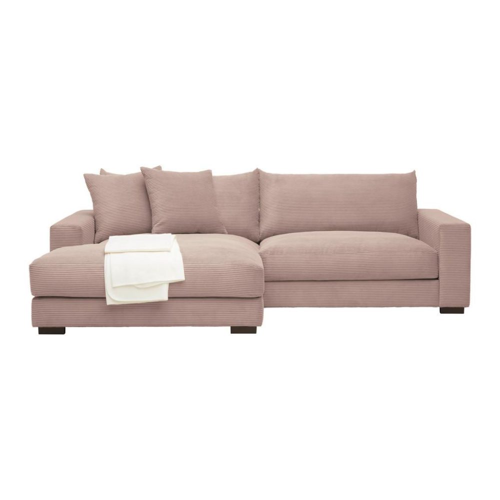 Wohnlandschaft Pedro-3s.rec In Rosa Cord Rosa 