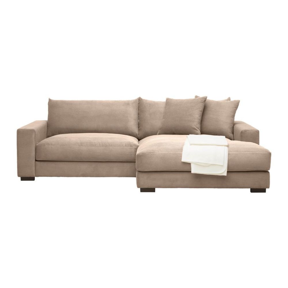 Wohnlandschaft Pedro-3s.rec In Braun Cord Karamell 