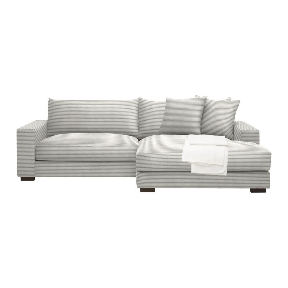 Ecksofa Pedro Beige Cord Beige 