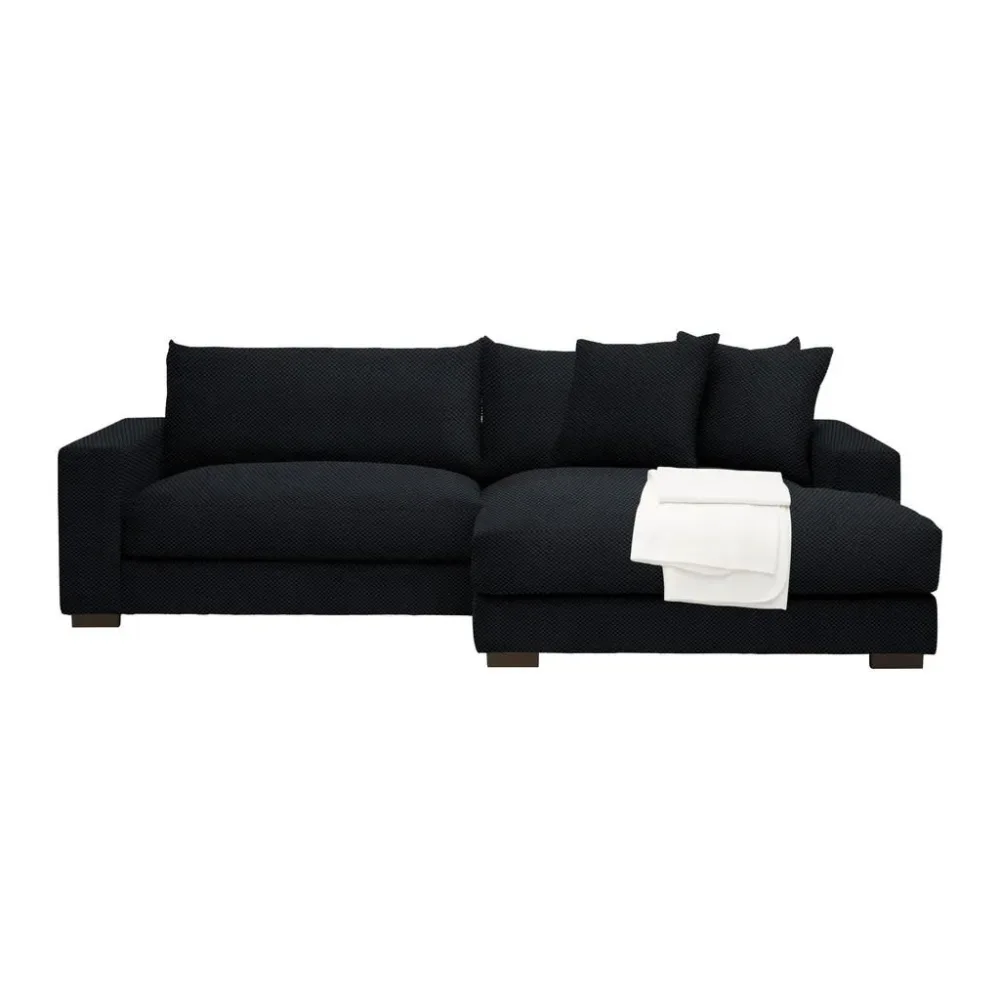 Ecksofa Pedro Schwarz Schwarz 