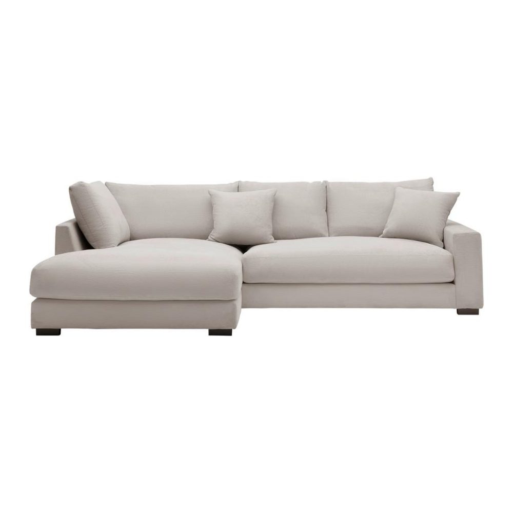 Ecksofa Pedro Beige Struktur, Plüsch Beige 