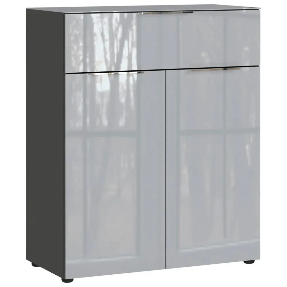 Kommode Oakland In Grau/graphitfarben , 83/102/42 cm , 1 Schublade(n) 