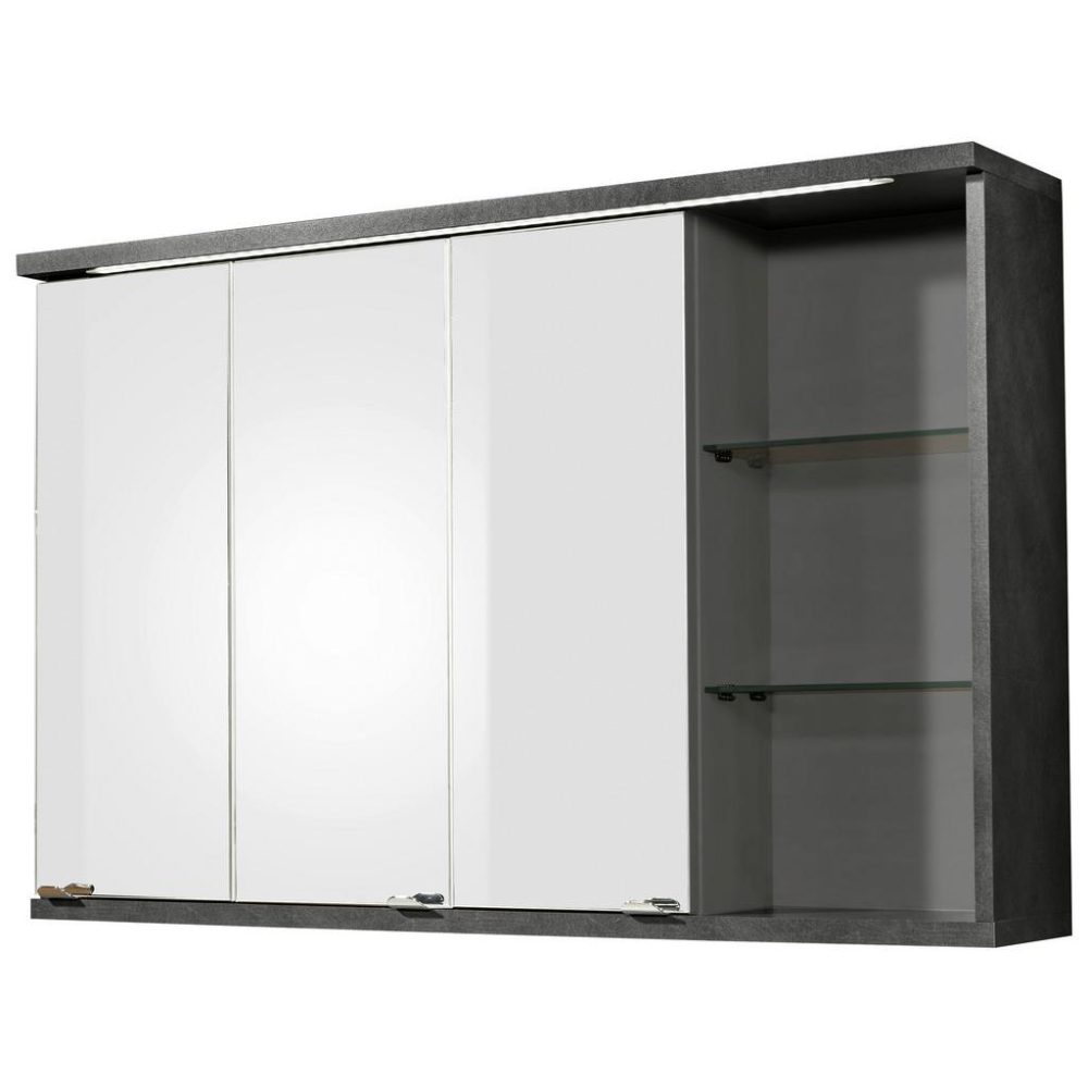 Spiegelschrank In Anthrazit/weiss 110/70/21 cm 