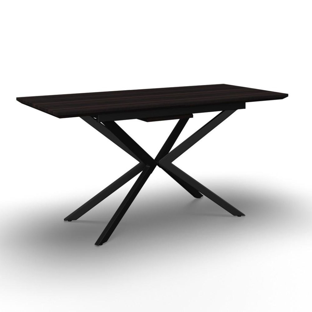 Ausziehtisch Aki Metall, Holzwerkstoff 140-180/80/76 cm 