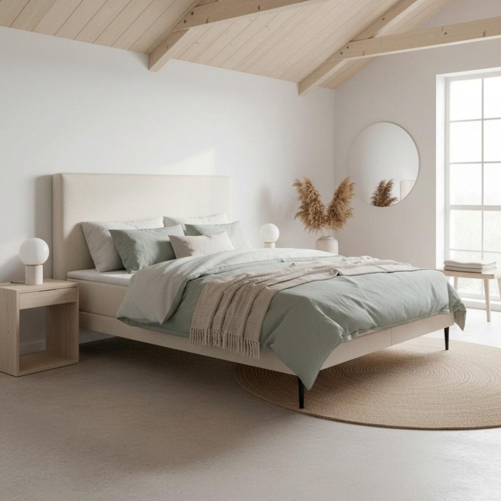 Boxbett Nevada Ca. 160x200 Cm Beige Mit Topper 160/200 cm Beige 