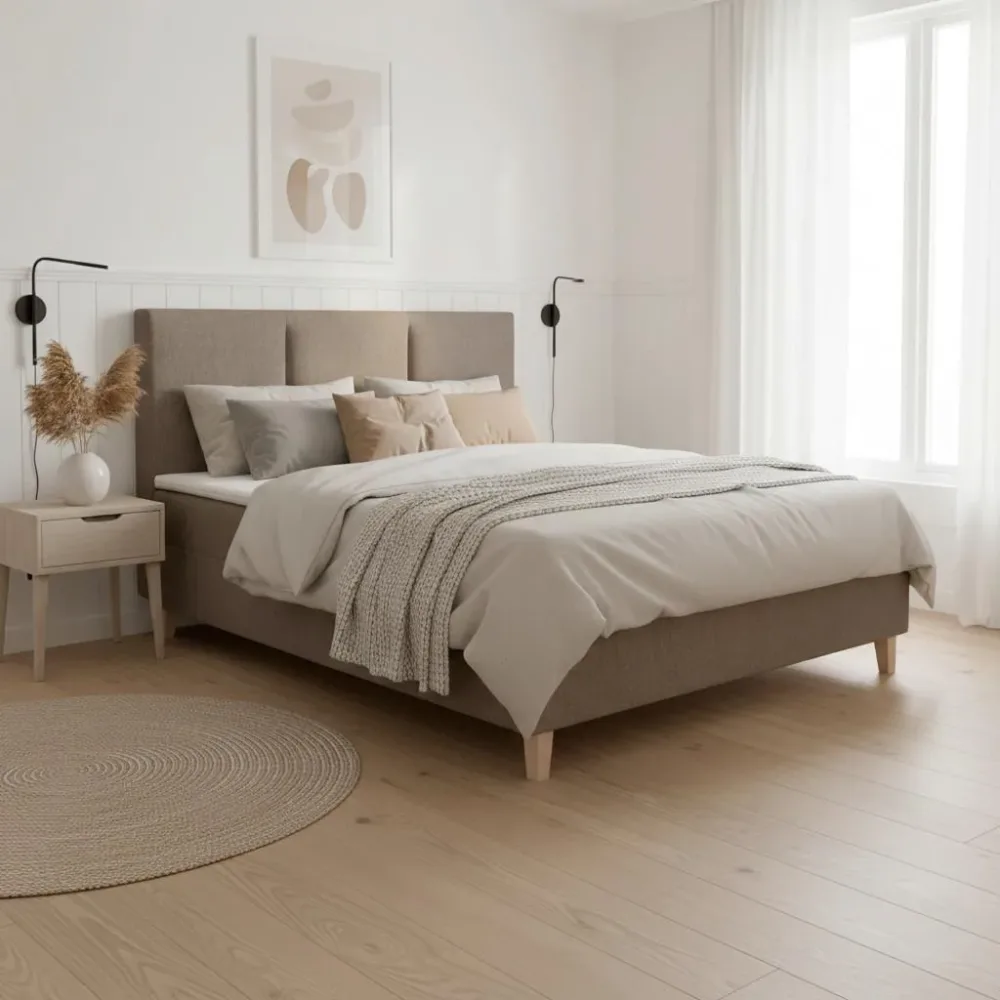 Boxbett Monza Ca. 180x200 Cm Braun Inkl. Topper 180/200 cm Braun 