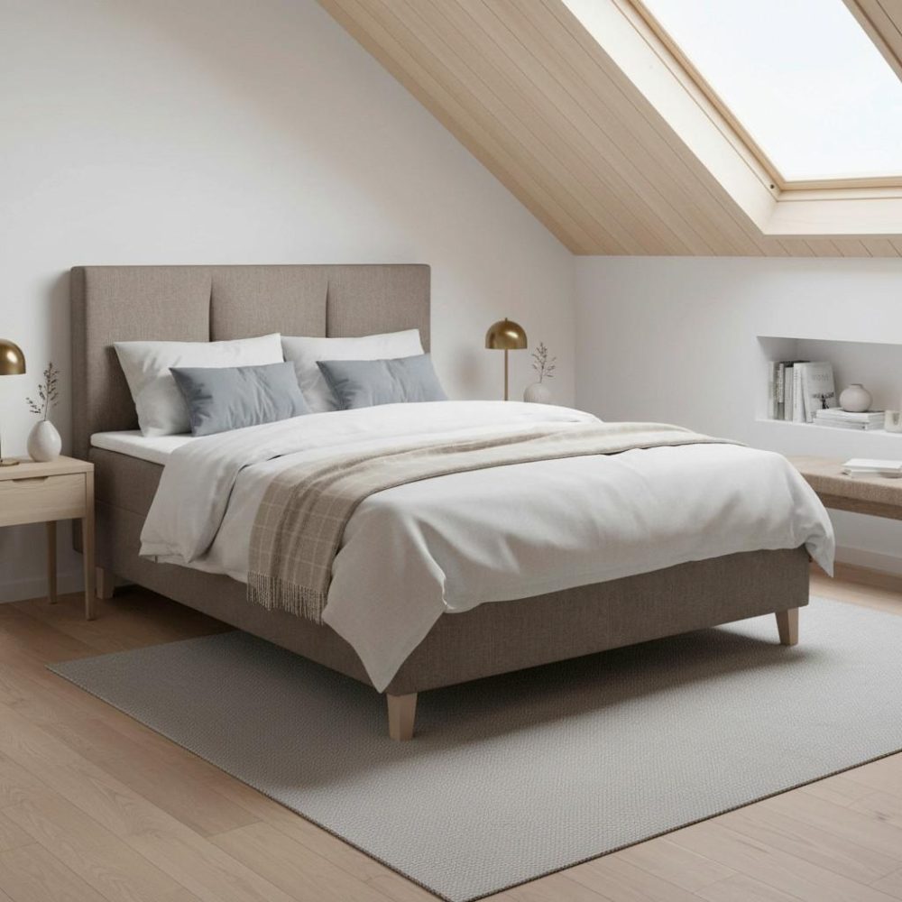 Boxbett Monza Ca. 160x200 Cm Braun Inkl. Topper 160/200 cm Braun 