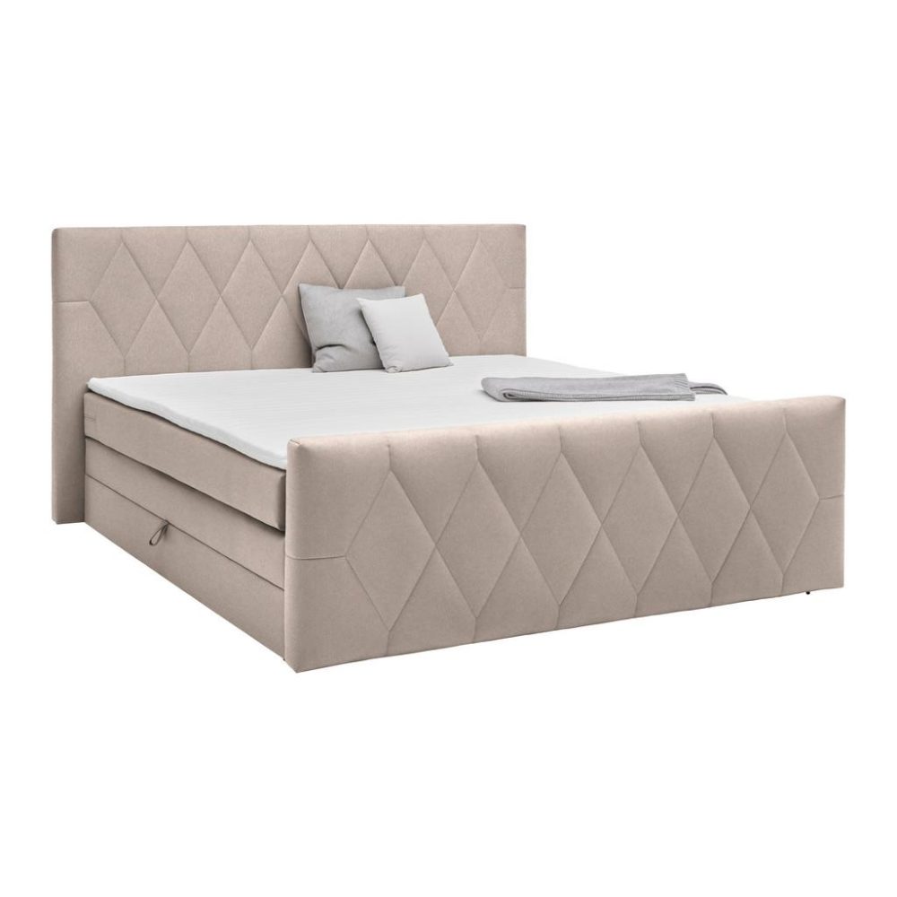 Boxspringbett Josie B Cappuccino Ca. 160x200cm 160/200 cm Cappuccino 