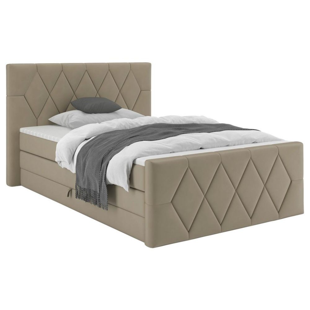 Boxspringbett Josie B Beige Ca. 140x200cm 140/200 cm Beige 