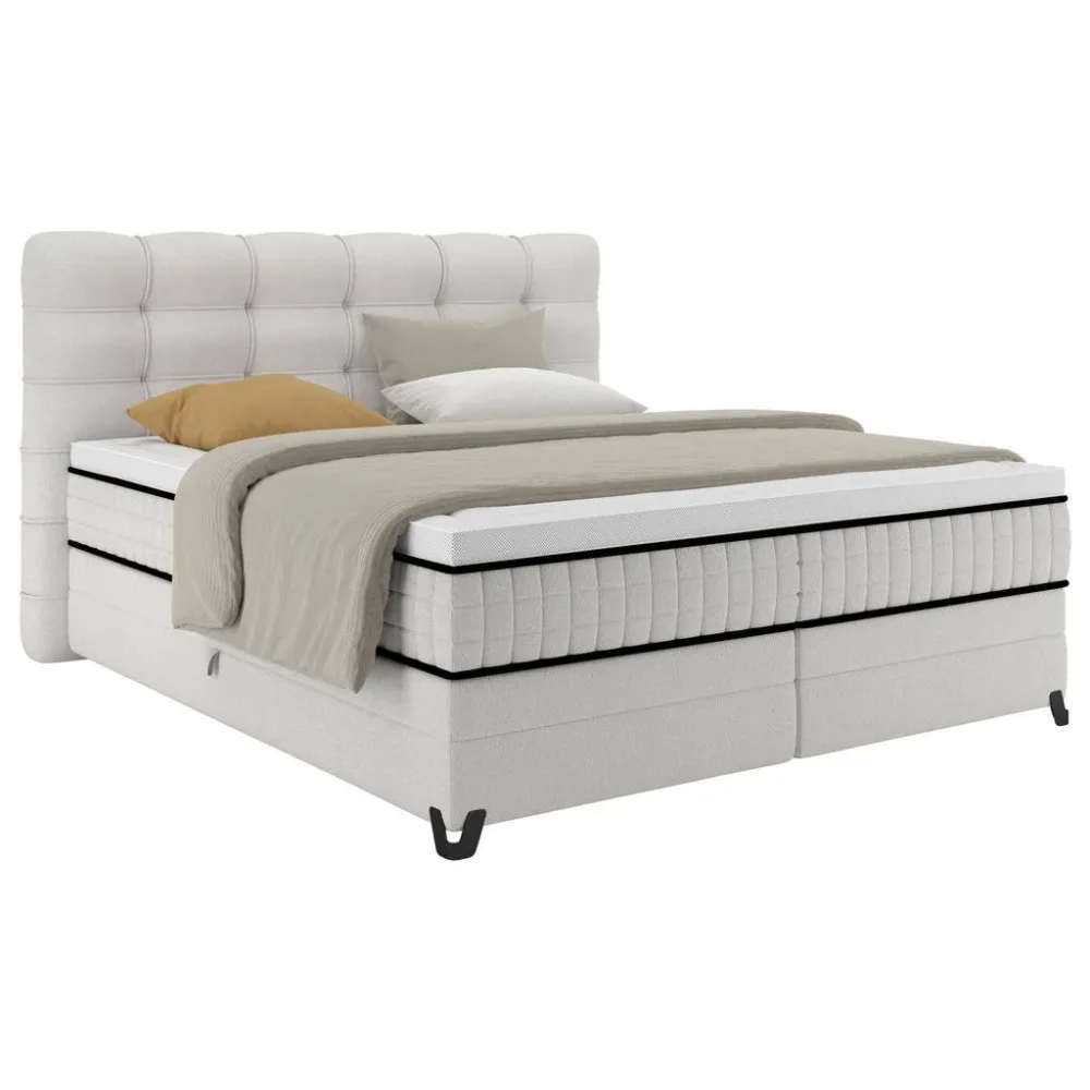Boxspringbett Carmen C Beige Ca. 180x200cm 180/200 cm Beige 