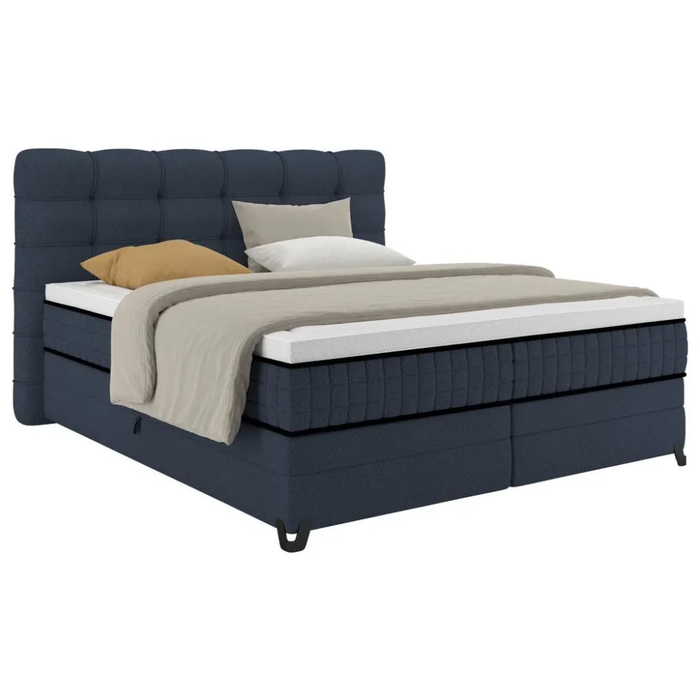 Boxspringbett Carmen C Blau Ca. 180x200cm 180/200 cm Blau 